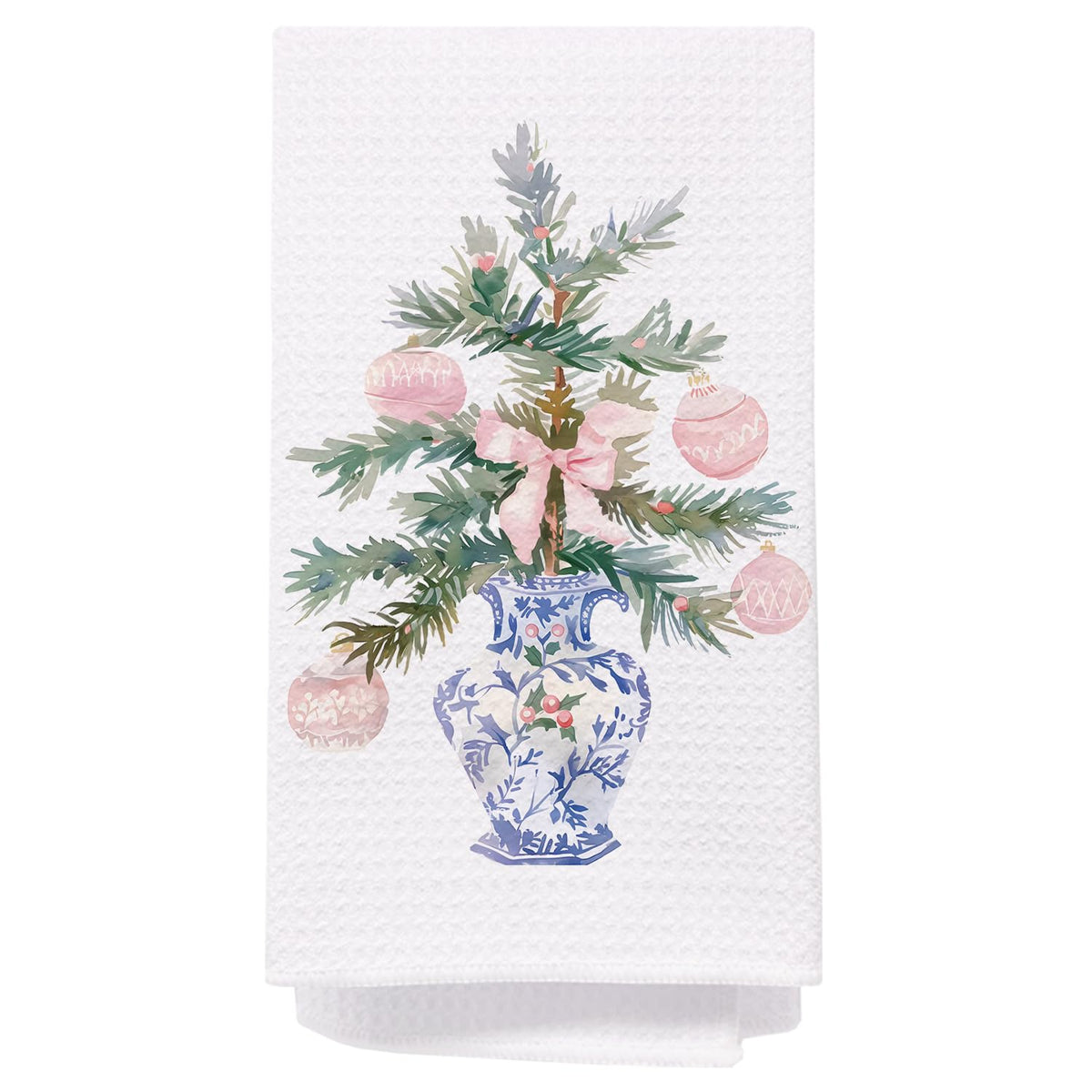 Chinoiserie Christmas Kitchen Hand Towels, 16x24 Inch