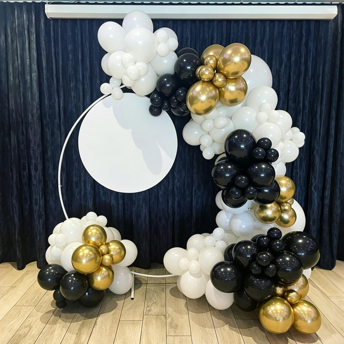 Royal Blue and White Confetti Balloons, 50 Pack