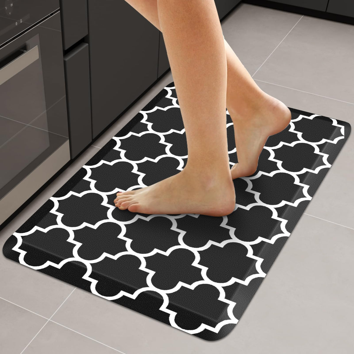 Blue Cushioned Anti-Fatigue Kitchen Mat