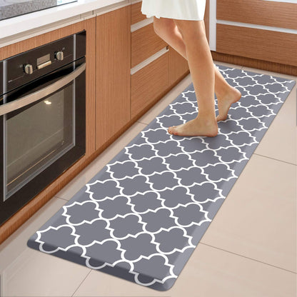 Blue Cushioned Anti-Fatigue Kitchen Mat