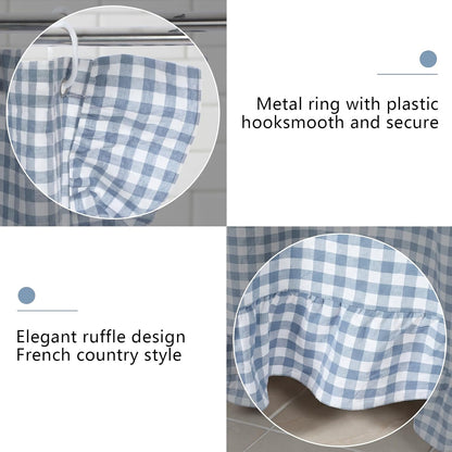 Ruffled Gingham Shower Curtain, 72 x 72