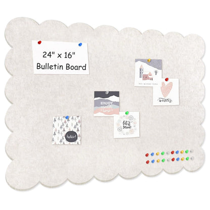 Dark Blue Scalloped Felt Bulletin Board
