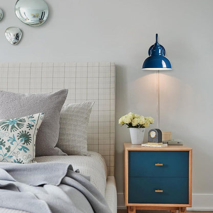 Blue Mini Gooseneck Wall Sconce