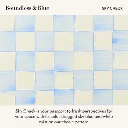 MacKenzie-Childs Sky Check Pillar Candlestick