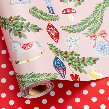 Blue Nutcracker Christmas Wrapping Paper, 32.8 Ft
