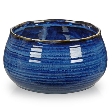 Blue and White Chinoiserie Bowl Planter, 9 Inch