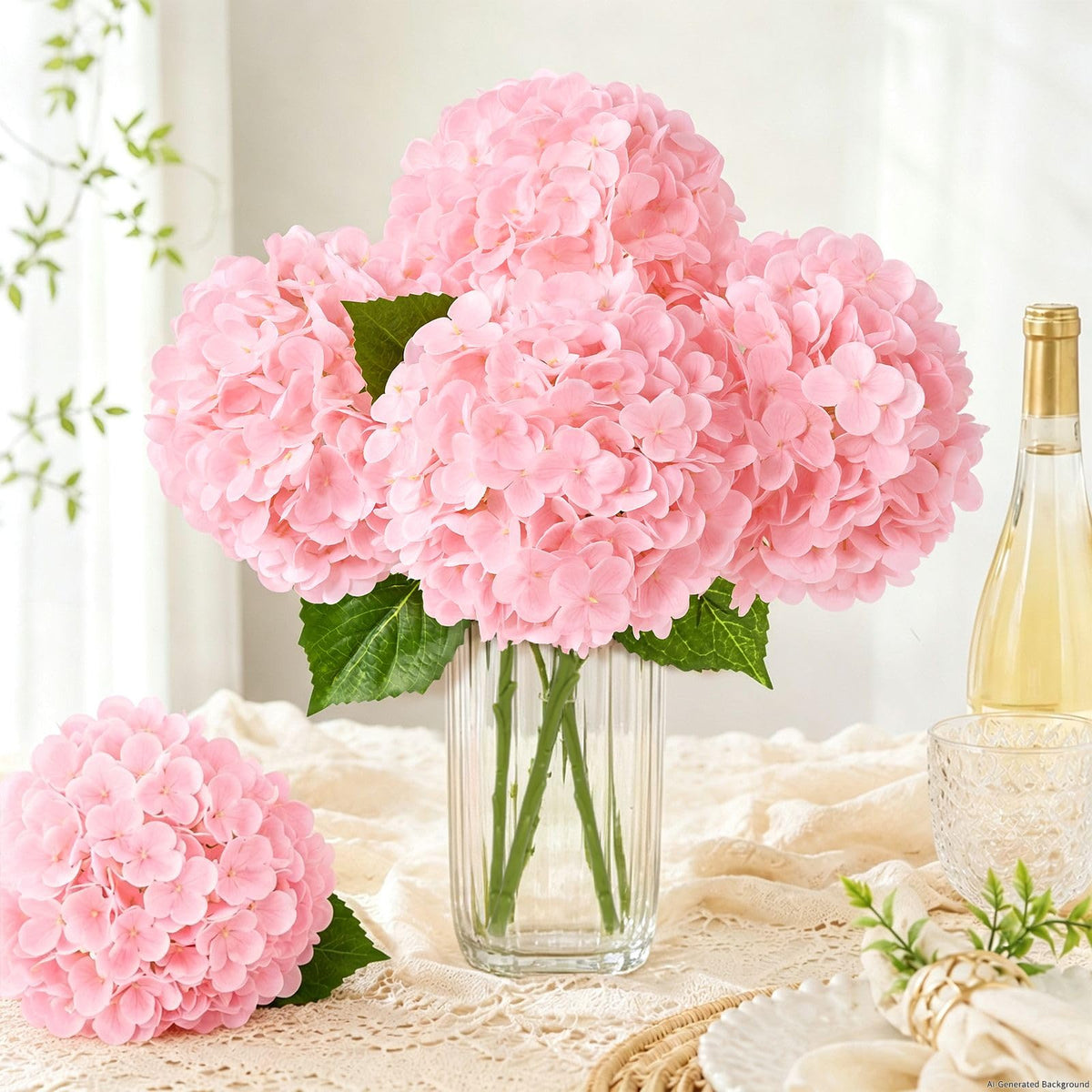 Real Touch Blue Hydrangea Faux Flowers