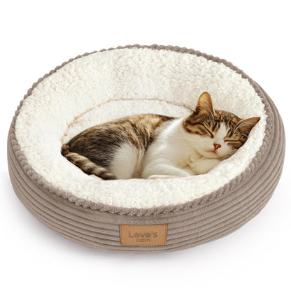 Royal Blue Round Donut Pet Bed