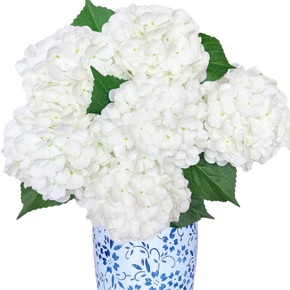 Blue Hydrangea Faux Flowers, 6 Stems