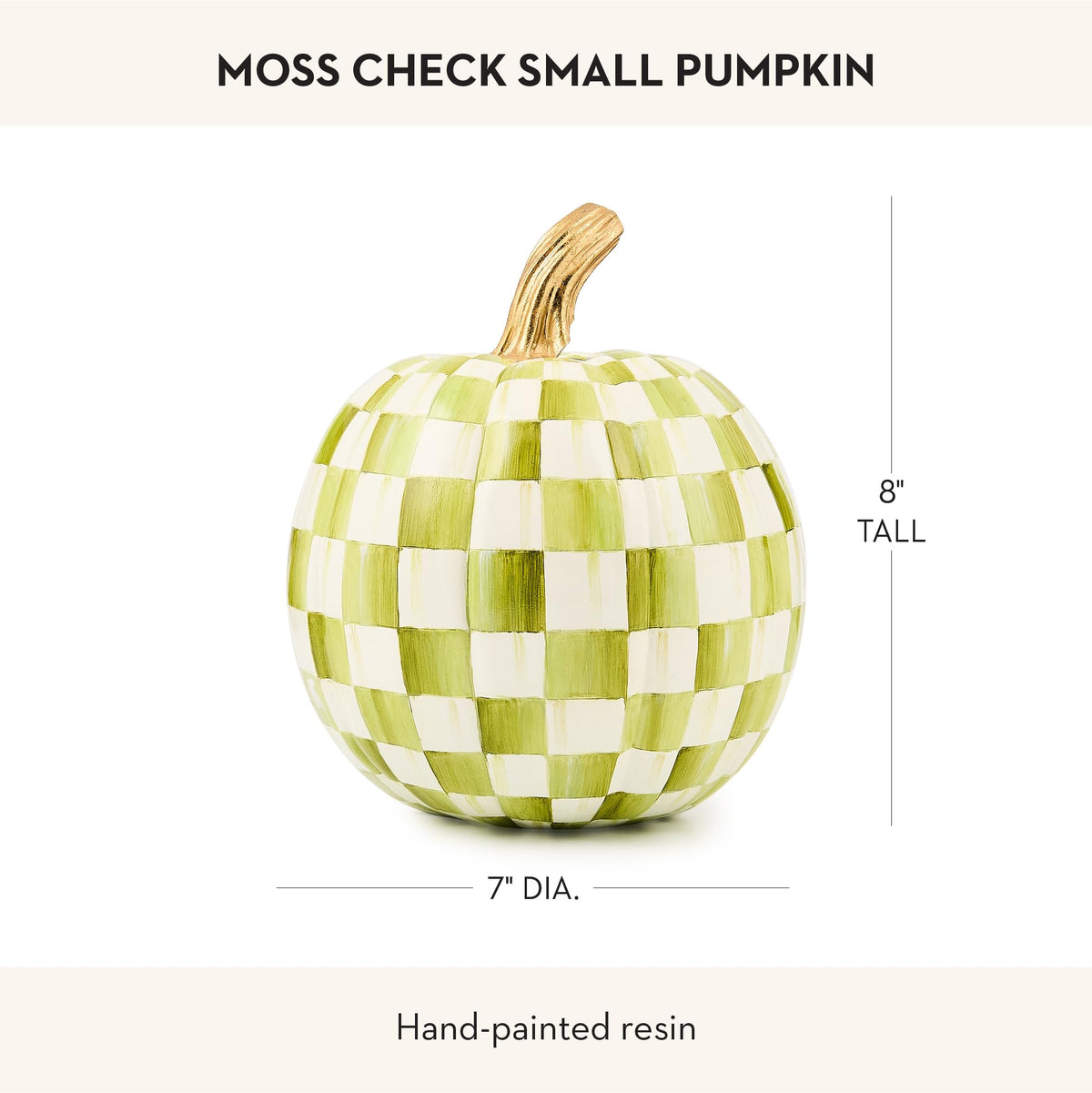 MacKenzie-Childs Resin Pumpkin, Royal Check