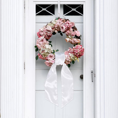 Royal Blue Satin Wreath Sash