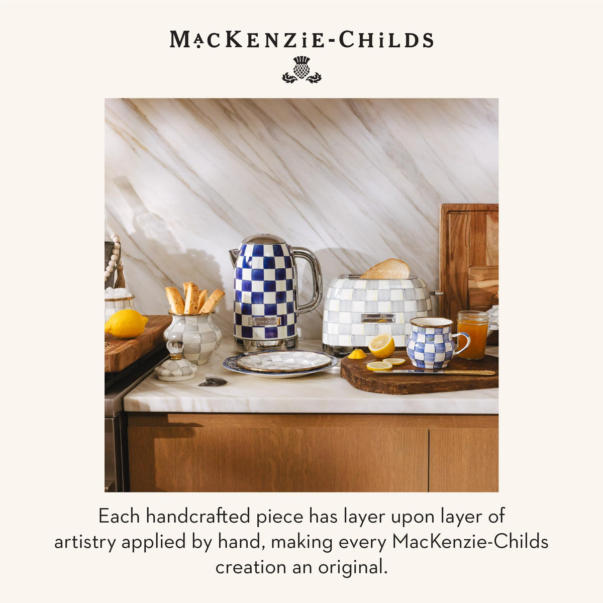 MacKenzie-Childs 2-Slice Toaster, Royal Check