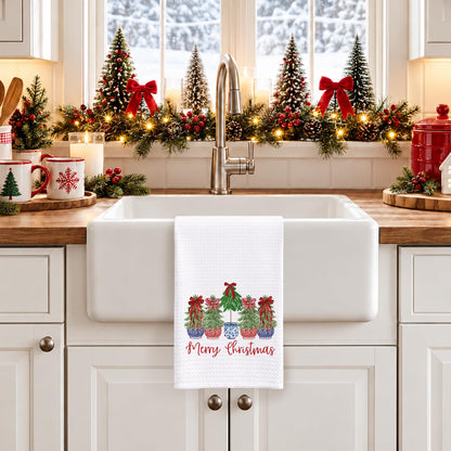 Chinoiserie Christmas Kitchen Hand Towels, 16x24 Inch