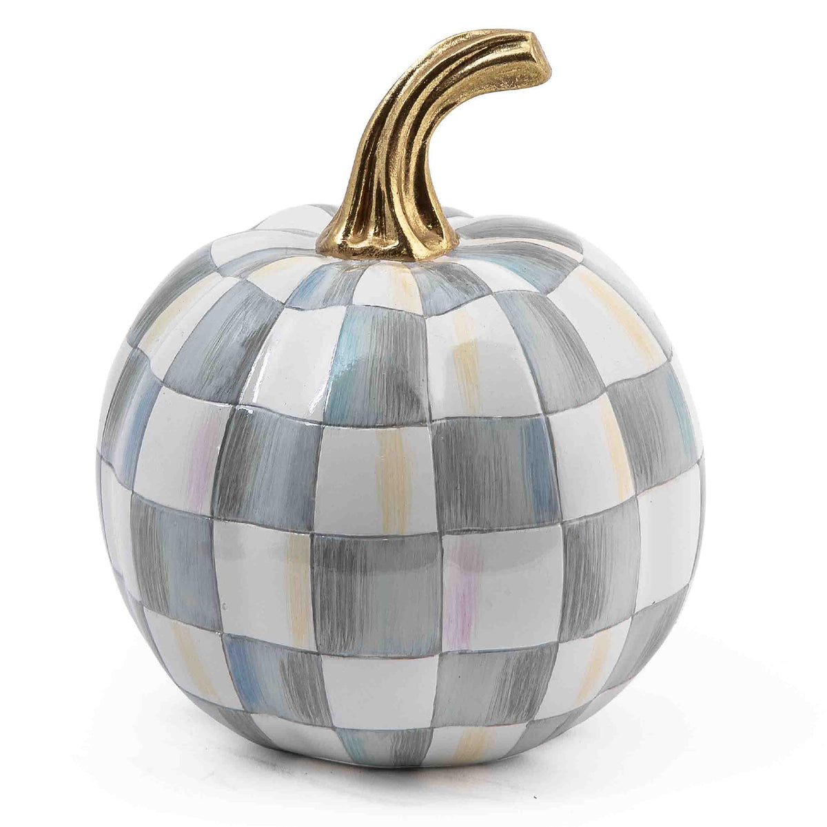 MacKenzie-Childs Resin Pumpkin, Royal Check