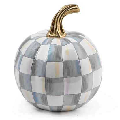 MacKenzie-Childs Resin Pumpkin, Royal Check