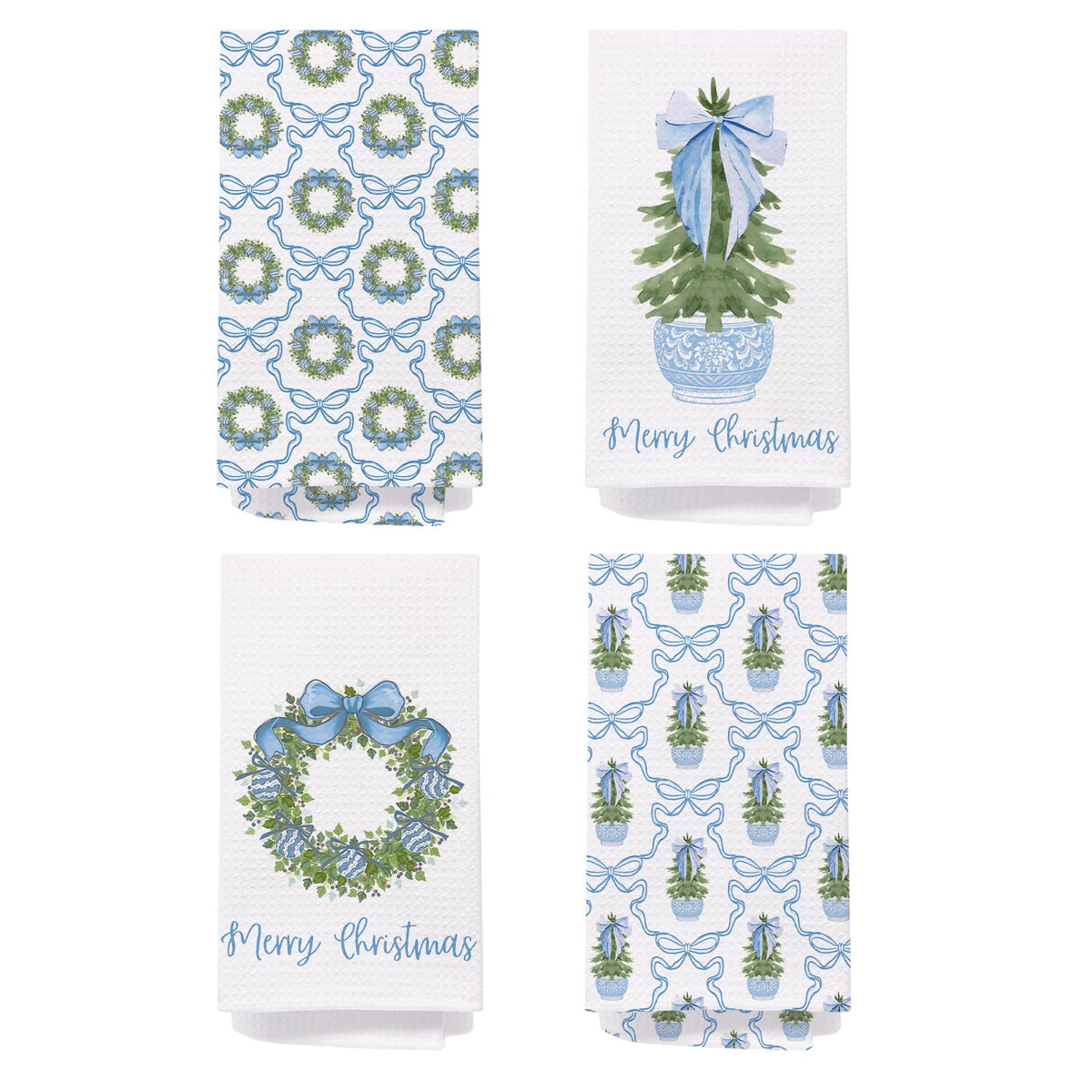 Chinoiserie Christmas Kitchen Hand Towels, 16x24 Inch