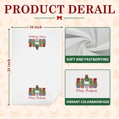 Chinoiserie Christmas Kitchen Hand Towels, 16x24 Inch