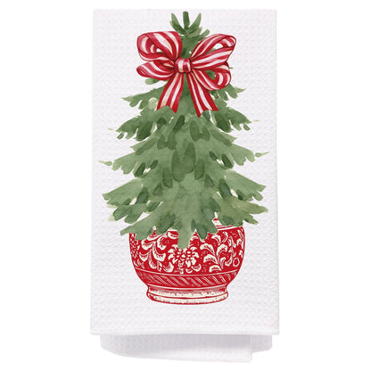 Chinoiserie Christmas Kitchen Hand Towels, 16x24 Inch
