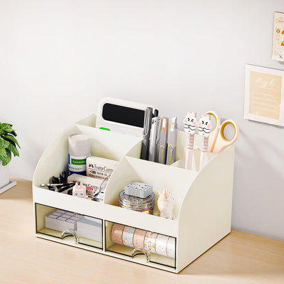 Blue Desk Organizer with 2 Drawers