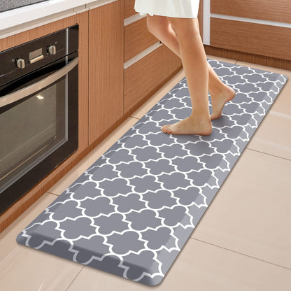 Blue Cushioned Anti-Fatigue Kitchen Mat