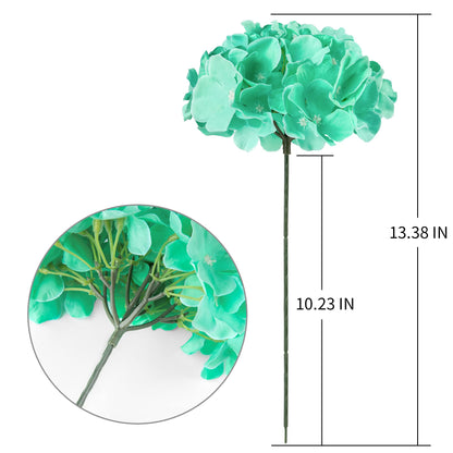 Silk Hydrangea Heads with Stems, Pack of 10