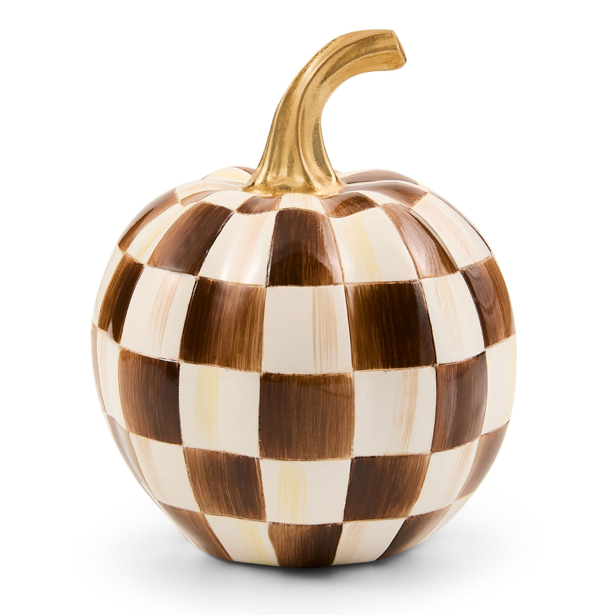 MacKenzie-Childs Resin Pumpkin, Royal Check