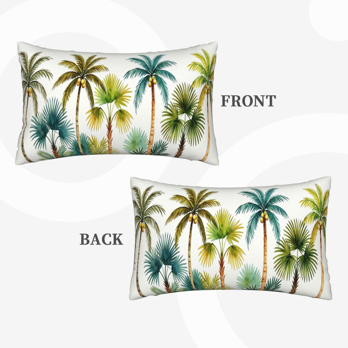 Blue and White Chinoiserie Floral Lumbar Covers, 12x20, Set of 2