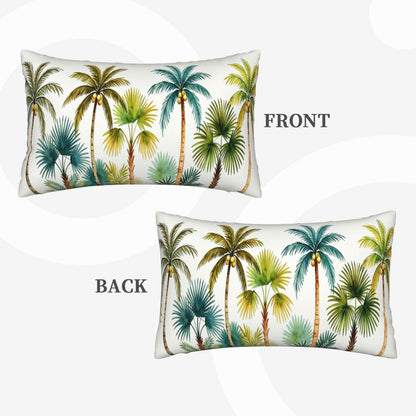 Blue and White Chinoiserie Floral Lumbar Covers, 12x20, Set of 2