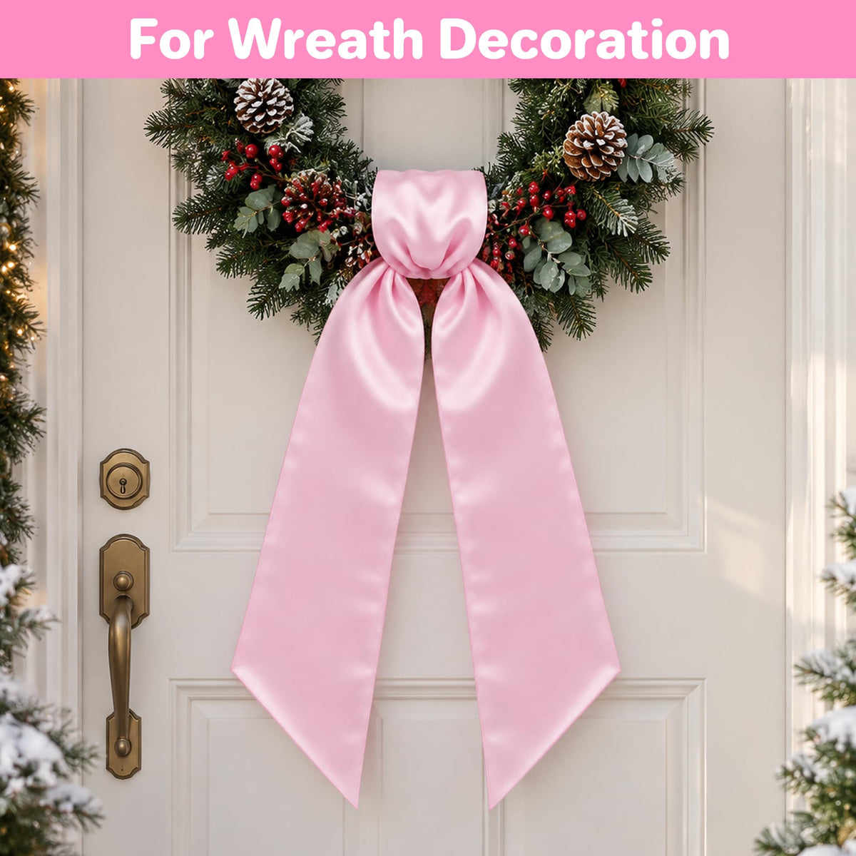 Royal Blue Satin Wreath Sash