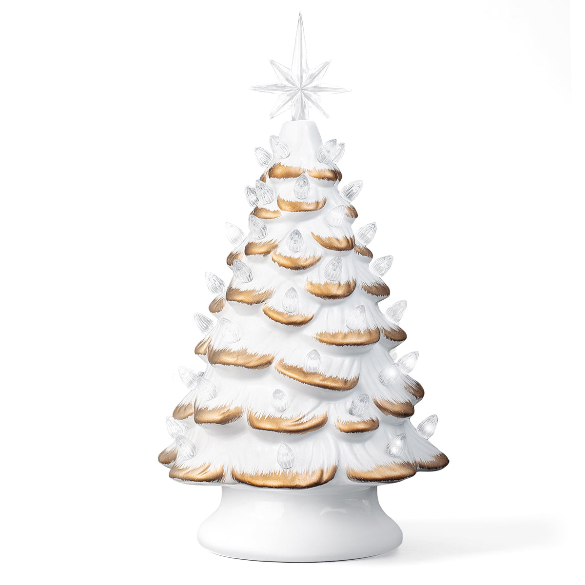 Lighted Ceramic Christmas Tree, 13 Inch