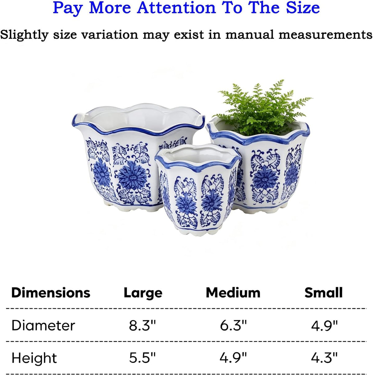 HakkaGirl Blue and White Chinoiserie Planters