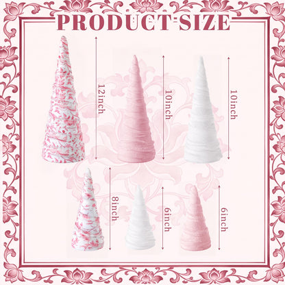 Chinoiserie Velvet Christmas Trees, Set of 6