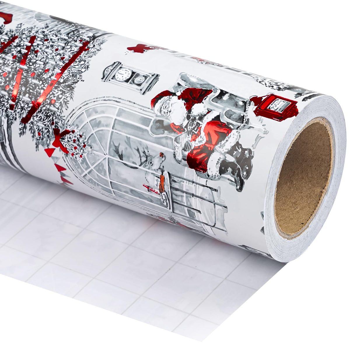 Blue Toile Christmas Wrapping Paper