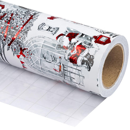 Blue Toile Christmas Wrapping Paper