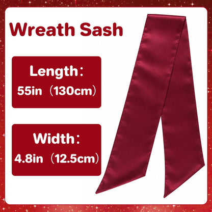 Royal Blue Satin Wreath Sash