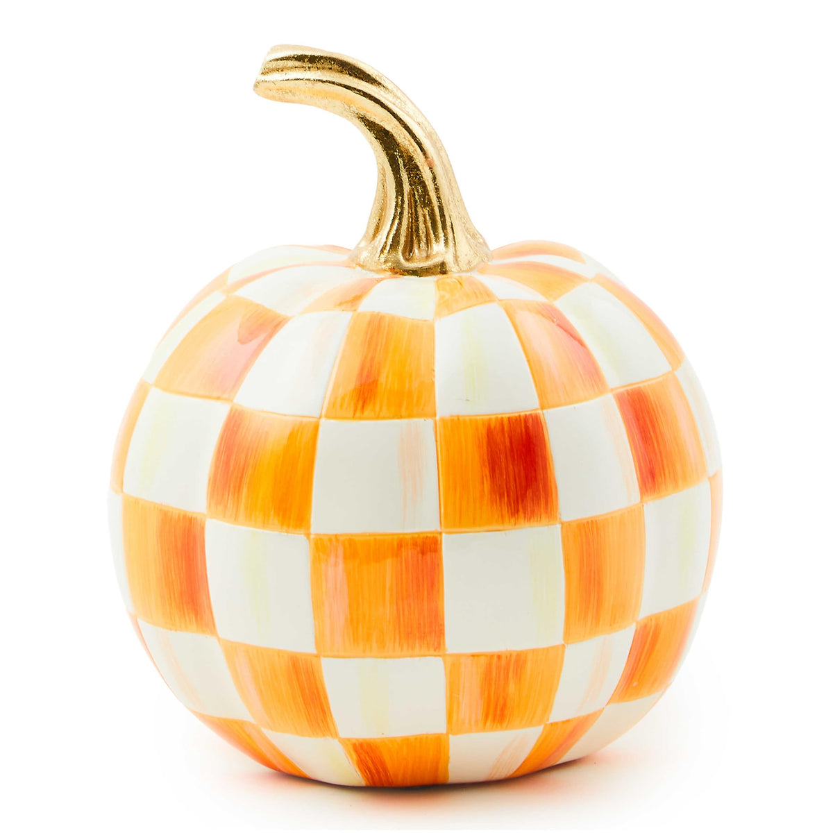 MacKenzie-Childs Resin Pumpkin, Royal Check