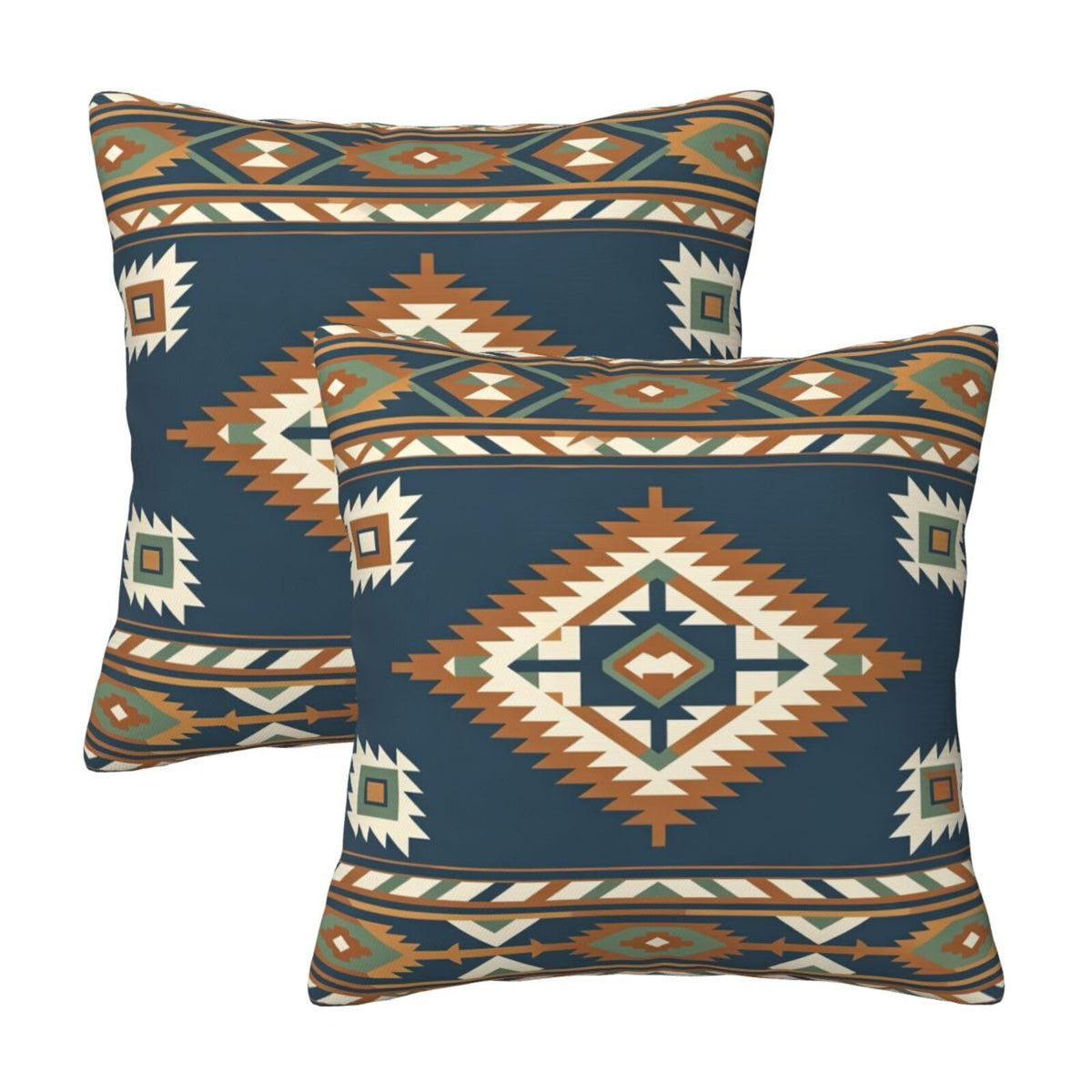 Blue and White Chinoiserie Floral Pillow Covers, Set of 2