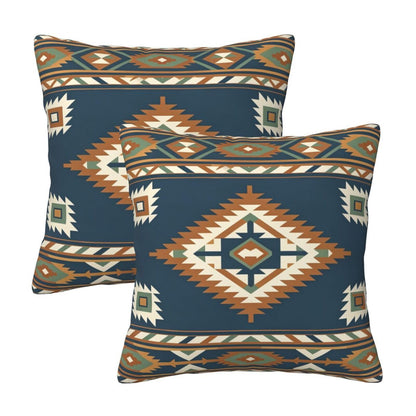 Blue and White Chinoiserie Floral Pillow Covers, Set of 2