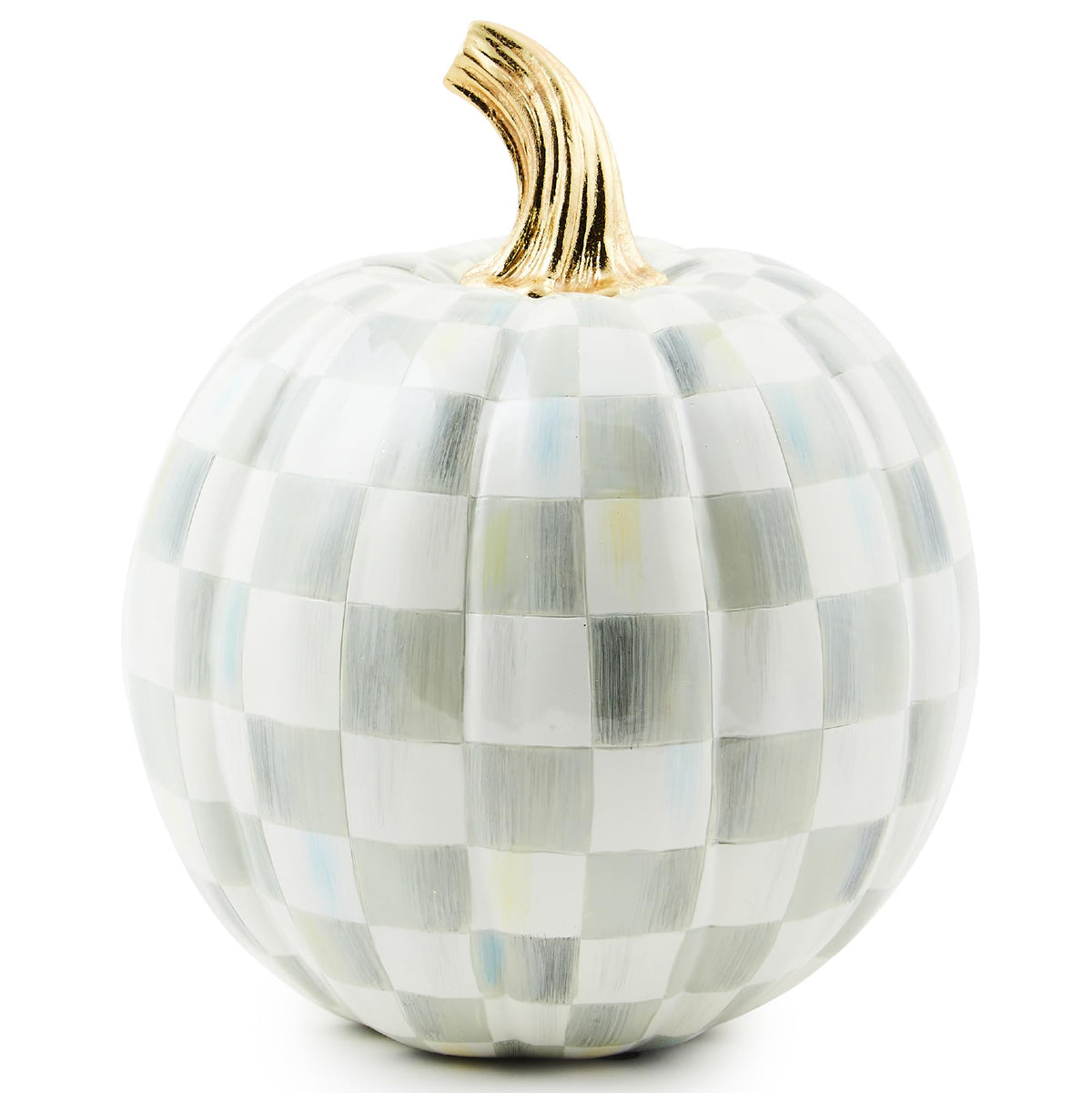 MacKenzie-Childs Resin Pumpkin, Royal Check