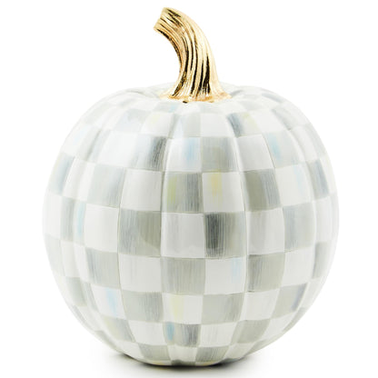 MacKenzie-Childs Resin Pumpkin, Royal Check