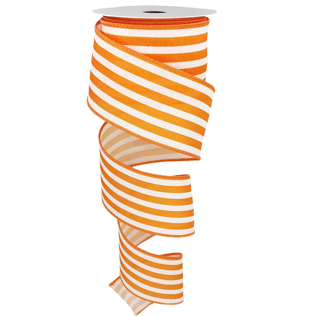 Royal Blue and White Striped Wired Ribbon, 2.5 Inch