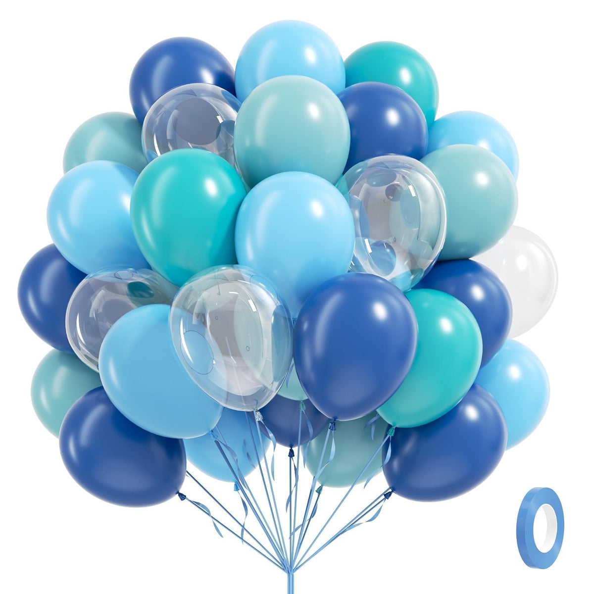 Blue and White Balloon Kit, 60 Pieces