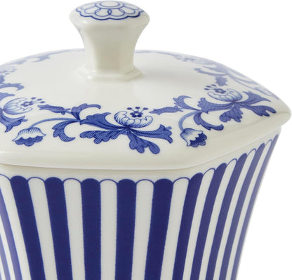 Spode Blue Italian Steccato Vase, 5.2 Inch