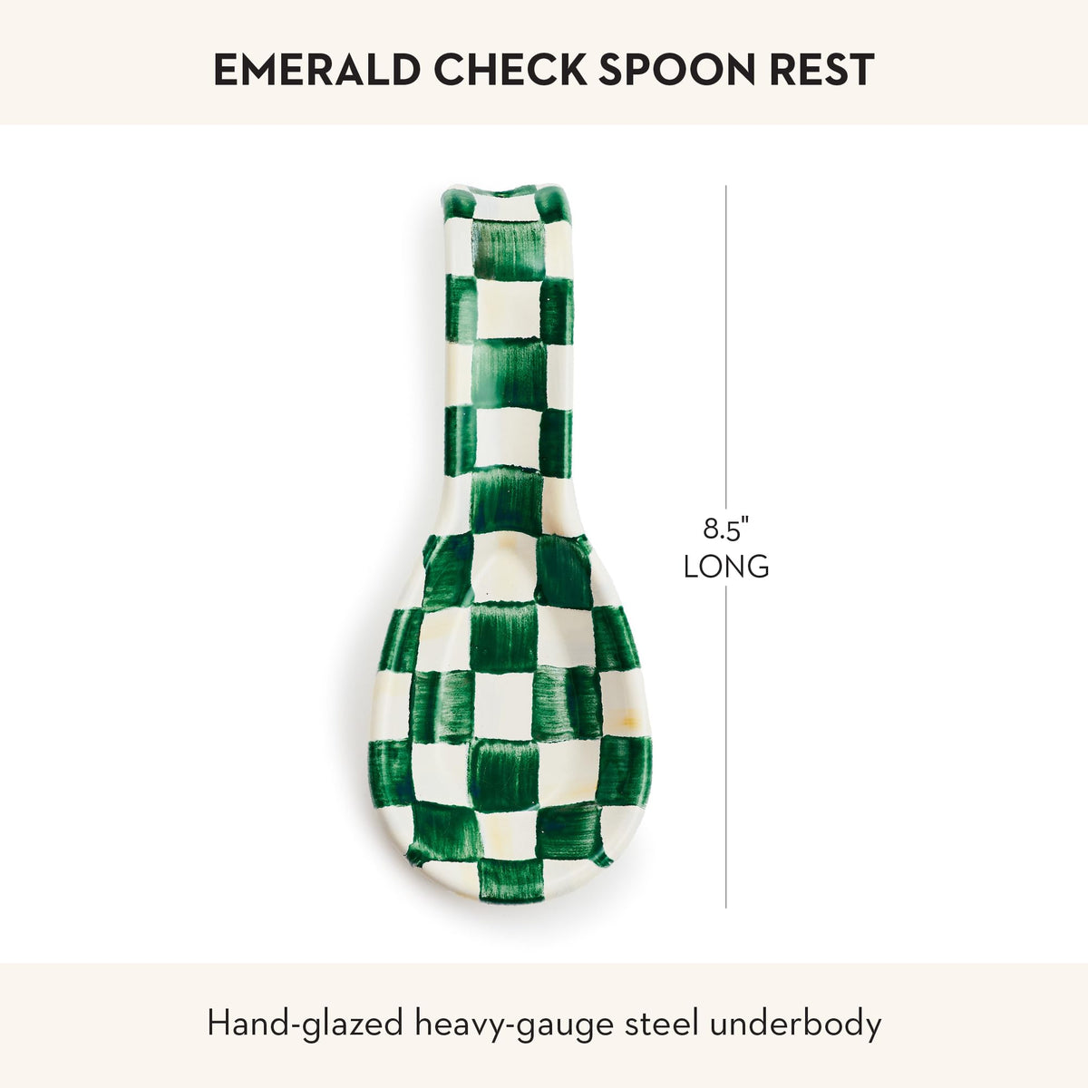 MacKenzie-Childs Enamel Spoon Rest, Royal Check