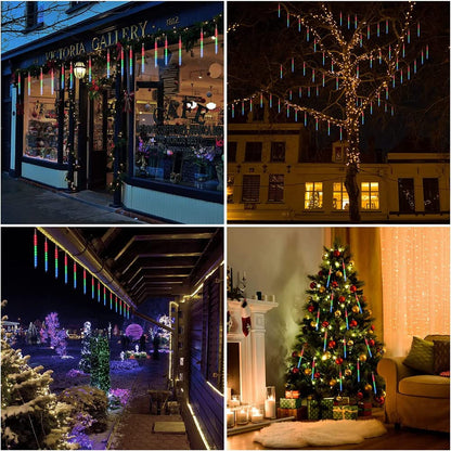 Blue Meteor Shower Christmas Lights, 8 Tubes