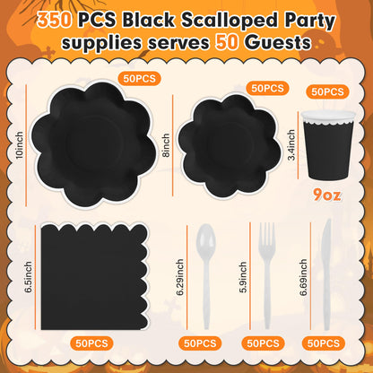 Blue and White Paper Tableware Set, Serves 50