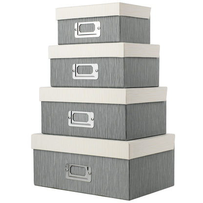 Blue and White Floral Nested Storage Boxes