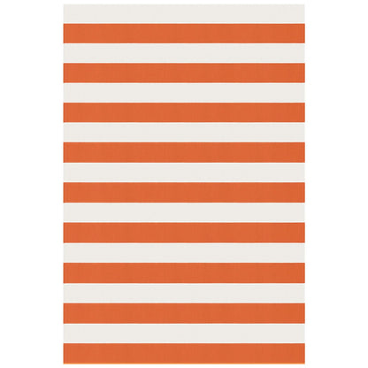 Navy and White Striped Cotton Rug, 28x43