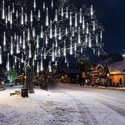 Blue Meteor Shower Christmas Lights, 8 Tubes
