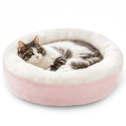 Royal Blue Round Donut Pet Bed